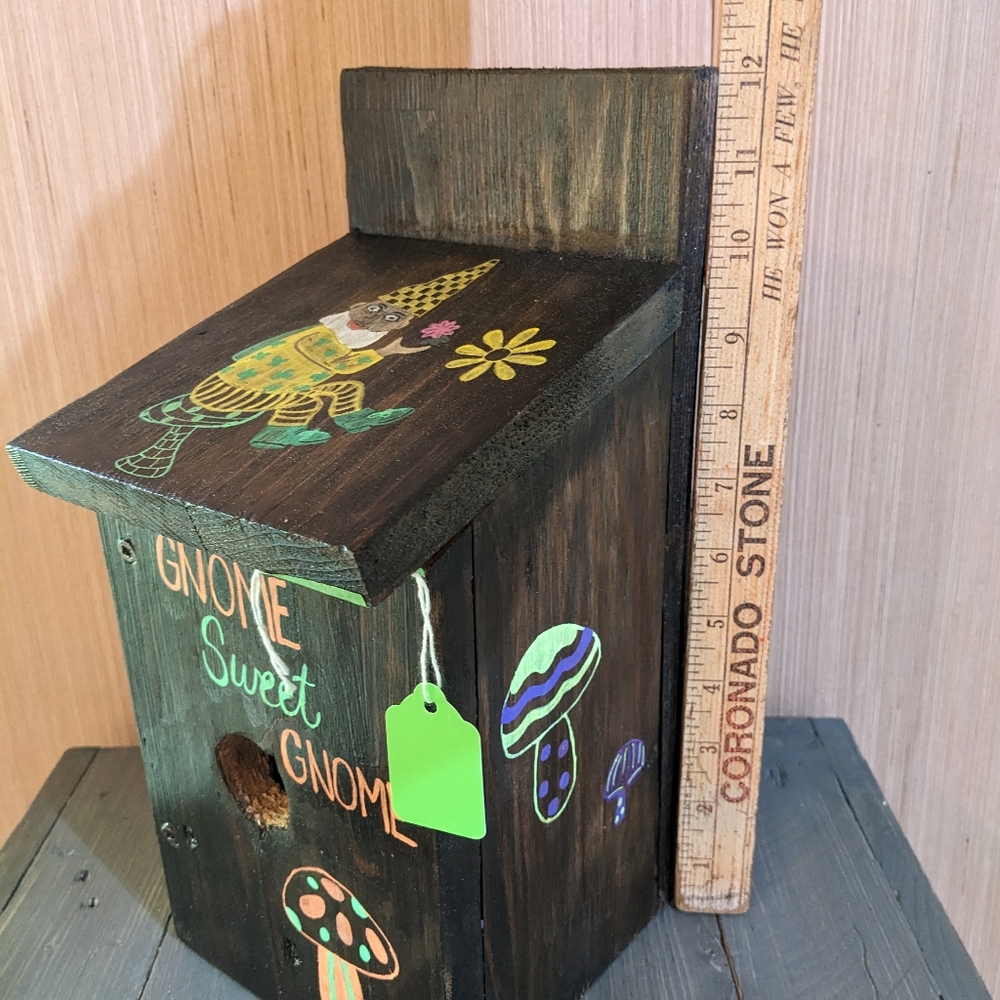 Handmade GNOME Cedar Wood Birdhouse - Picture 8 of 8